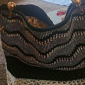 Black bling  bling purse